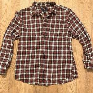 Red and Black Plaid Flannel - Size Large